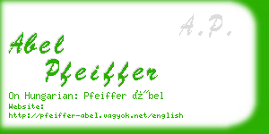 abel pfeiffer business card